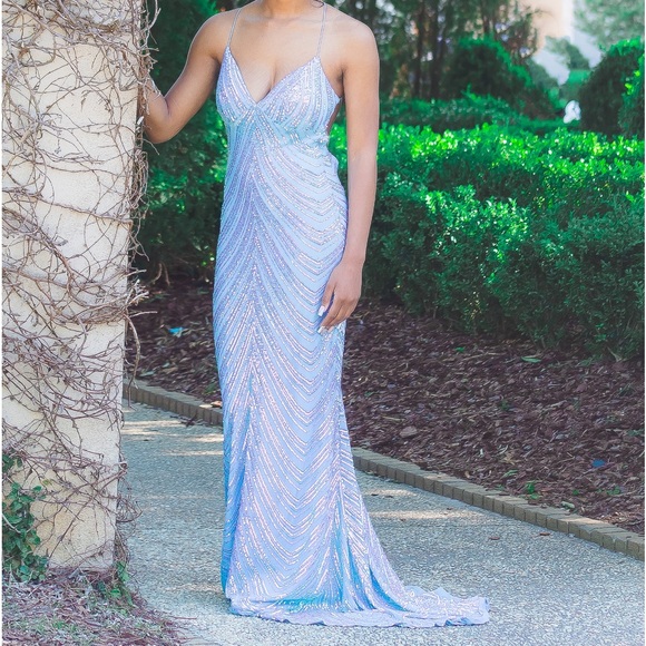 Petra Formal Iridescent Sequin Dress